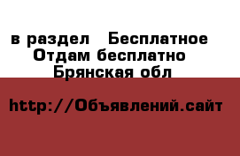  в раздел : Бесплатное » Отдам бесплатно . Брянская обл.